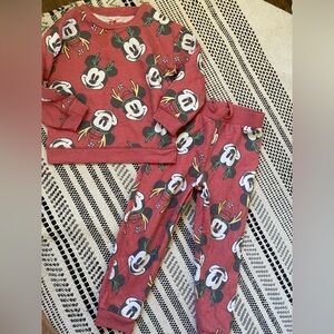 NWT Disney Red Mickey Mouse Toddler Jogger Set